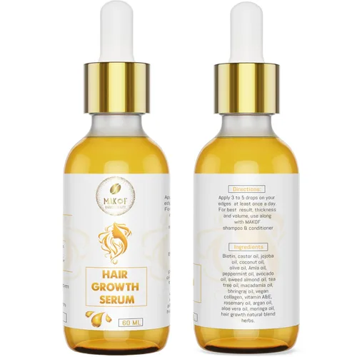 Vista 8 de Suero de crecimiento de bordes. Ideal para la pérdida de bordes, pérdida de bordes por trenzas apretadas, pelucas y pegamento. Formulado con aceites