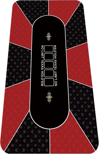 Vista 12 de nuveti Mesa de póquer de 47 x 24 pulgadas, cubierta de mesa de póquer portátil Texas Hold'em, mesa de póquer plegable, parte inferior de goma