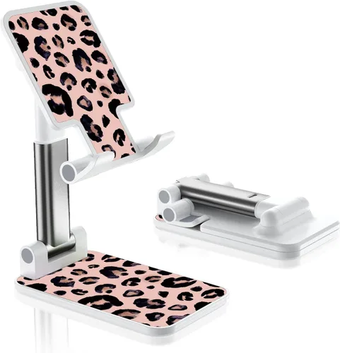Vista 13 de Soporte de teléfono plegable para escritorio - Soporte de teléfono celular de ángulo ajustable - Adecuado para iPhone, Samsung - Flor negra