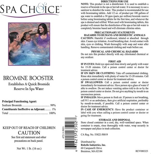 Vista 3 de SpaChoice Potenciador de bromo prémium de 1 libra, bromuro de sodio para jacuzzi, fabricado en Estados Unidos