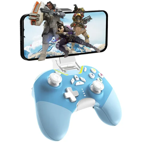 Vista 11 de Bluetooth Controller for Switch/PC/iPhone/Android/Apple Arcade MFi Games/TV/Steam, Hall Effect Joysticks Wireless Game Controller Gamepad with/Phone