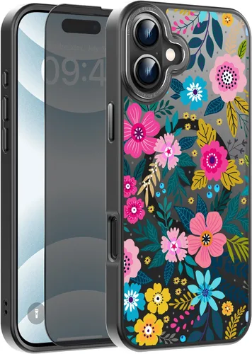 Vista 62 de Goodon para iPhone 15 Pro Max con protector de pantalla de privacidad, compatible con Magsafe, funda translúcida mate a prueba de golpes - Linda