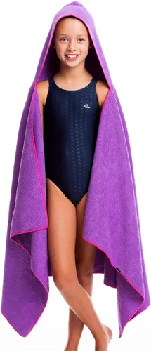 Vista 7 de Flow - Toalla de natación de secado rápido con capucha, toalla de microfibra con capucha para natación competitiva y otros deportes acuáticos (azul)