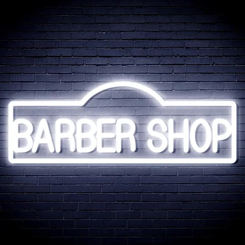 Vista 14 de ADVPRO Señal de neón LED de silicona flexible de Barber Shop - rojo y azul - st16s42-fnu0358-rb