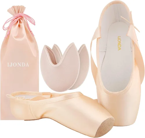 Vista 4 de Pointe - Zapatos de ballet para mujer, zapatos de ballet de grado profesional para niñas