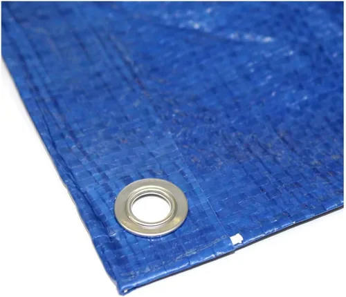 Vista 8 de SHIELDMASTER Cubierta de lona de polietileno azul de 5 x 7 pies 5 mil de grosor Lona 100% impermeable, resistente a los rayos UV, a prueba