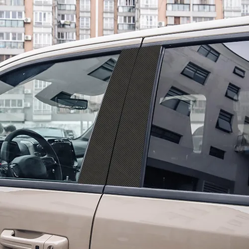 Vista 4 de TOMALL Calcomanías de vinilo para poste de ventana de automóvil compatibles con Dodge Ram 1500 2500 3500 2009-2018 2009-2018, calcomanías de columna