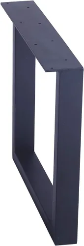 Vista 3 de MBQQ Patas para muebles de 15.7" de altura 17.7" de ancho, tubo cuadrado rústico decorativo, patas de mesa de metal resistente, patas de escritorio