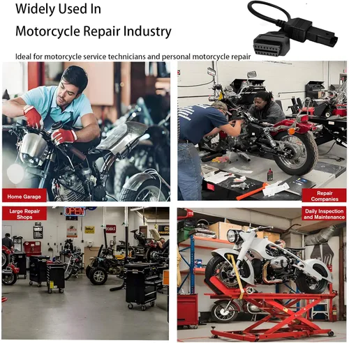 Vista 4 de OBD 4Pin Connect para Ducati Motorcycles DLC Socket,4 pin a 16pin OBD2 Cable adaptador apto para Ducati Monster, Multistrada, modelos Panigale