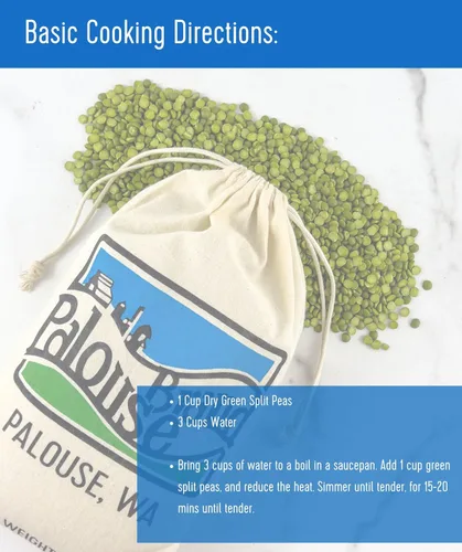 Vista 6 de Palouse Brand Guisantes verdes certificados sin residuos de glifosato 1 libra Sin OMG Kosher