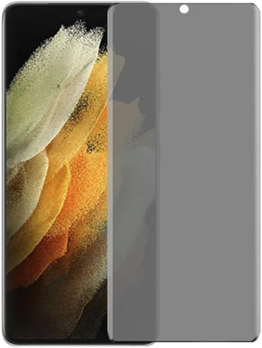 Vista 2 de Protector de pantalla de privacidad para Samsung Galaxy S21 Ultra 5G, vidrio templado, [2 unidades] 3D curvado cobertura completa antiespía