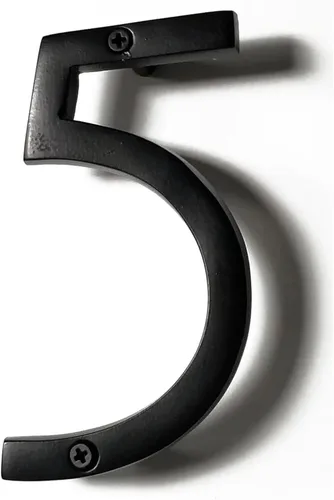 Vista 22 de NACH Números de casa flotantes, números de casa negros de aluminio de 4 pulgadas para exteriores - Número 0, números de puerta con accesorios