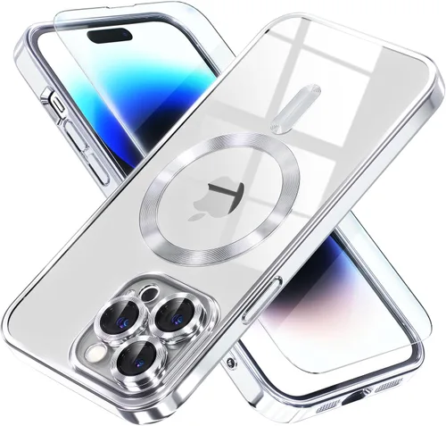 Vista 78 de Misea Funda magnética para iPhone 14 compatible con MagSafe [nunca amarillenta] [protección contra caídas de grado militar] protector completo