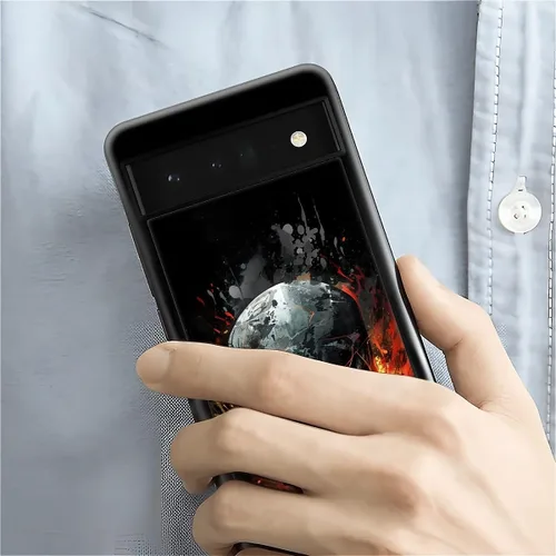 Vista 1331 de Compatible con Google Pixel 4A 5G Mobile Case Creative Acrylic Panel trasero Silicona Protección Grip especialmente diseñado para Google Pixel 4A 5G
