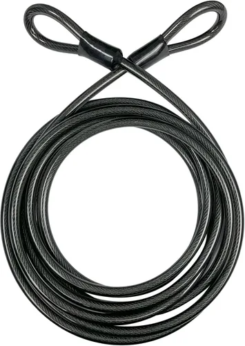 Vista 11 de DELSWIN Cable de acero de seguridad con bucles, 0.472 in (1/2 pulgada) de grosor, 4 pies, resistente cable de bloqueo de bicicleta, cables trenzados