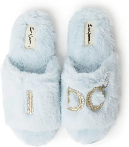Vista 7 de Dearfoams Regalos para novia y dama de honor, pantuflas I Do Crew para boda y despedida de soltera