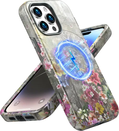 Vista 20 de Magsafe - Funda protectora para iPhone 13/14, a prueba de golpes, a prueba de caídas, funda inalámbrica para parachoques, protección híbrida