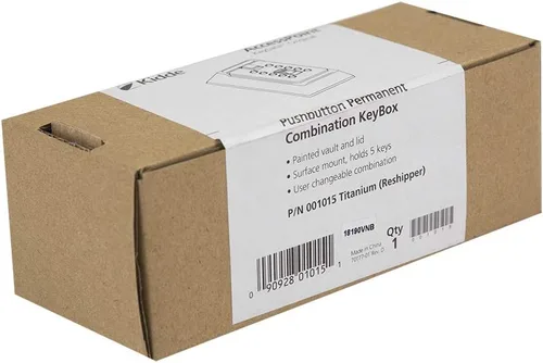 Vista 2 de Kidde AccessPoint 001170, Caja fuerte delgada de llaves a combinación con botón para presionar, 2 llaves, color gris titanio, 001015 Gris Titanium
