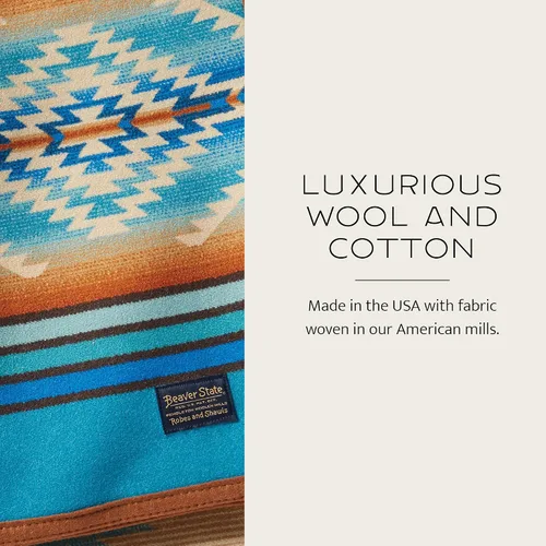 Vista 6 de Pendleton Brave Star Manta Rojo/Blanco/Azul, Talla única Reversible, Ultrasuede Binding, Made in USA, Brave Star