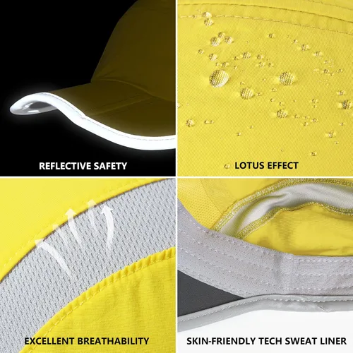 Vista 6 de GADIEMKENSD Sombrero reflectante plegable para exteriores, diseño sin estructura, protección solar UPF 50+, sombreros deportivos para mujeres