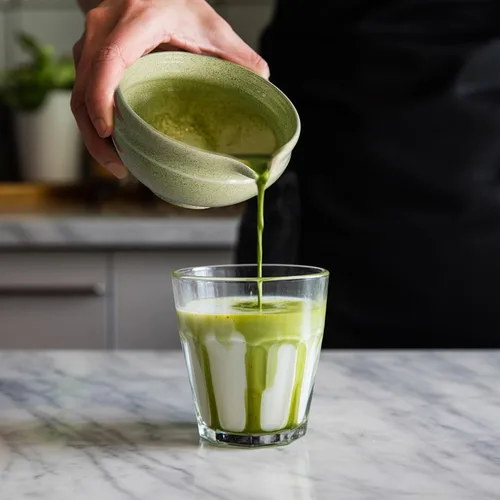 Vista 3 de Juego de batidor de matcha, kit perfecto para los amantes del matcha, incluye cuenco de cerámica, batidor de bambú, soporte, cuchara, tamiz y tela