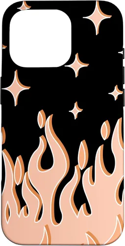 Vista 20 de Funda Gótica Pastel para iPhone 16 con diseño de llama naranja