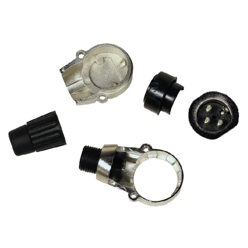Vista 5 de Seismic Audio - SAPT326-4Pack - Paquete de 4 conectores macho XLR de ángulo recto ajustables de 3 pines - Pro Audio DJ Band XLR 7 posiciones