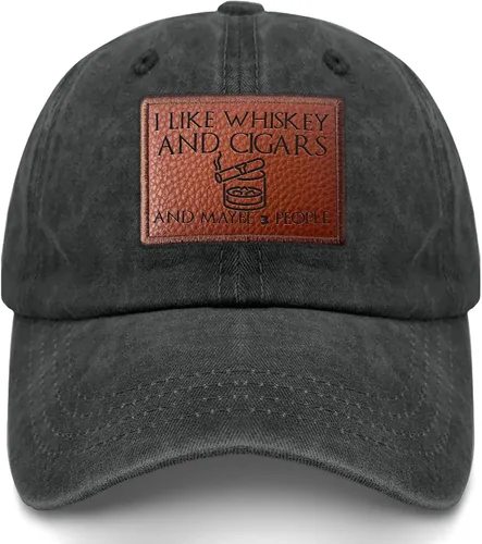 Vista 119 de Philysonic Funny Hat I Like Whisky and Cigars and Maybe 3 People Sombreros para Hombres Gorras de Béisbol Gorras Ajustables