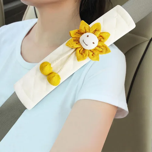 Vista 9 de Amooca Fundas Suaves para Cinturón de Seguridad del Automóvil Almohadillas de Hombro para Cinturón de Seguridad 2 PCS Ajuste Universal para Todos