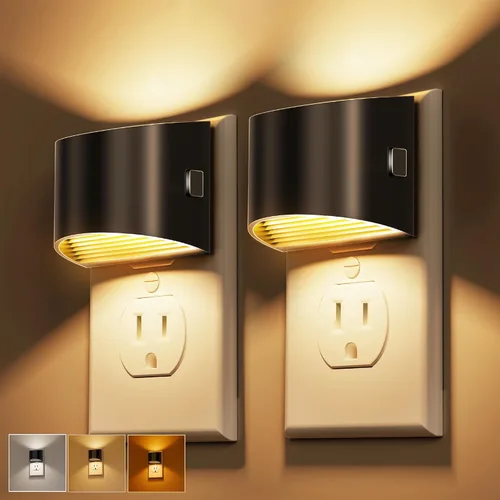 Vista 20 de L LOHAS LED Las luces nocturnas se enchufan en la pared con 3CCT ajustable, luz nocturna de 1W (1600K/3000K/5000K), 1W Nightlights Plug in Wall