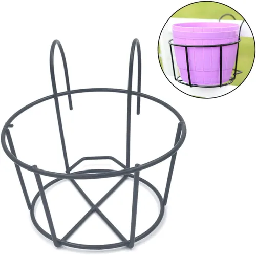Vista 8 de Yardwe Estantes para plantas al aire libre, cestas colgantes para plantas, estante para plantas colgantes, macetas, macetas colgantes, macetas