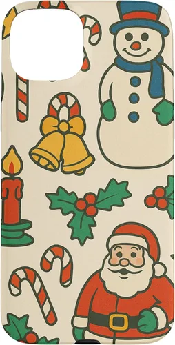 Vista 9 de Patrón retro de los años 90, decoración nostálgica de vacaciones para iPhone 16