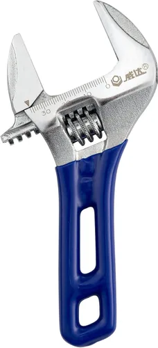 Vista 10 de Llave inglesa ajustable rechoncha de apertura ancha con mango corto de acero al cromo vanadio de 4 pulgadas forjado