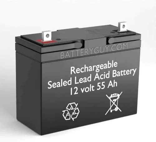Vista 2 de BatteryGuy Scooters Winner 3 Ruedas de repuesto 12V 55Ah SLA Baterías equivalentes a la marca (Recargable) - Cantidad de 2