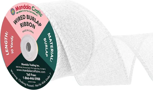 Vista 76 de Mandala Crafts Cinta de arpillera negra de 1.5 pulgadas de ancho para manualidades, rollo de 20 yardas de cinta rústica de arpillera para coronas