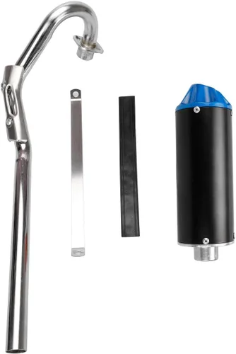 Vista 4 de FVRITO Kit de montaje de tubo silenciador de escape de alto rendimiento para CRF50 XR50 70cc 110cc 125cc Taotao DB14 DB10 SSR SR110 Rocketa xpro Azul