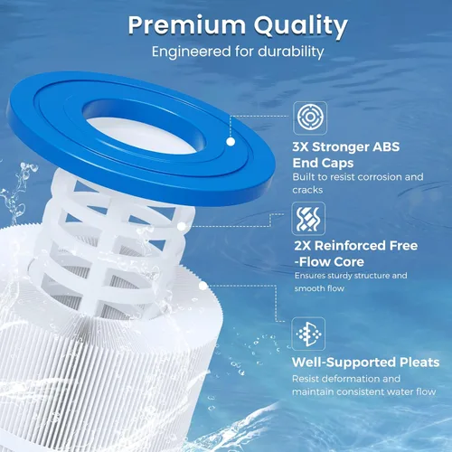 Vista 5 de Future Way Cartucho de filtro de piscina CS150 de repuesto para Jandy CS150, CCX1500RE, reemplazo Jandy R0462300, Pleatco PJANCS150, PXST150, 150