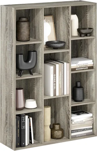 Vista 93 de Furinno PASIR - Estantería de libros de 2 niveles, estantería moderna de 9 x 12 x 21, estanterías abiertas para sala de estar, dormitorio, oficina