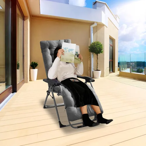 Vista 7 de Moclever Cojín para silla de gravedad cero de 67 x 22 x 4 pulgadas, cojín reclinable grueso para interiores y exteriores, cojín suave para tumbona