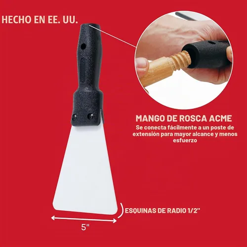 Vista 2 de Cuchillo para paneles de yeso de 5 pulgadas - Advance Equipment MFG Co. Hoja Lexan duradera y flexible para paneles de yeso, EIFS, acabados