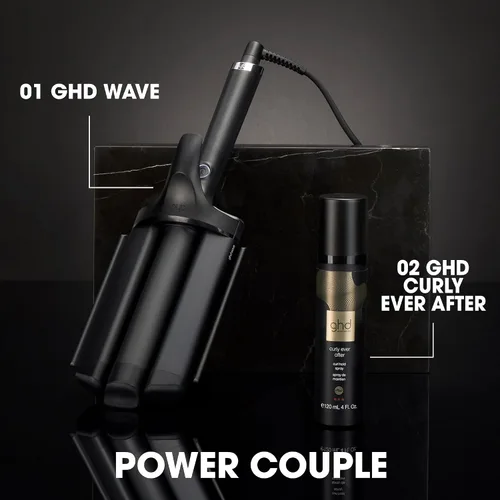 Vista 6 de ghd Wave - Ondulador de pelo de triple barril, color negro