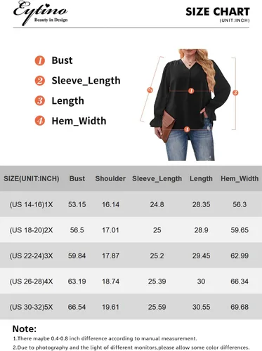 Vista 6 de Eytino Blusa de gasa para mujer, talla grande, cuello en V, sin mangas, casual, para el trabajo, oficina (1X-5X)