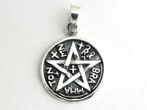 Vista 3 de COSUMOSU Sterling Silver tetragrammaton Pentacle Star Eliphas Levis Pendant