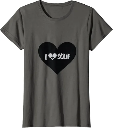 Vista 49 de I Love Soup - Camiseta de regalo con forma de corazón, Blanco, S Asfalto
