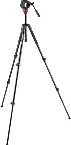 Vista 4 de Manfrotto MVK500190XV - Trípode de video, cabezal de video MVH500AH + trípode de aluminio con nivelación de 3 niveles