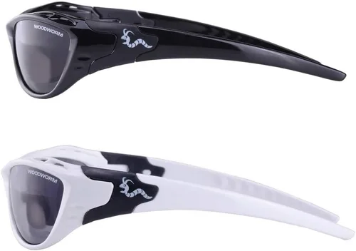 Vista 5 de 2 pares de lentes de sol deportivos Woodworm UV400 de alta calidad con fundas rígidas, para golf, pesca, ciclismo, béisbol y más