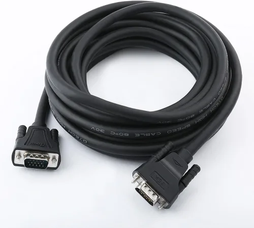 Vista 9 de DTECH Cable VGA a VGA de 5 pies para proyector de monitor de computadora 1080p de alta resolución (4.9 ft)
