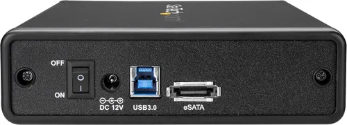 Vista 3 de StarTech. com Caja de disco duro externo SATA de 3,5" - Caja de disco duro eSATA/USB 3.0 sin bandeja con UASP (S351BMU33ET) UASP, hasta 5 Gbps