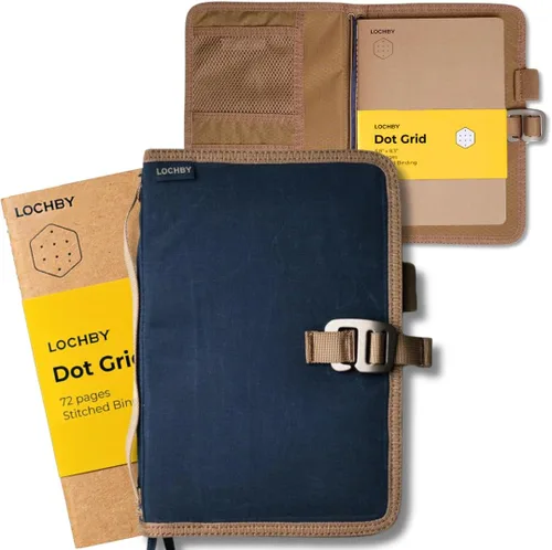 Vista 36 de LOCHBY® Carpeta Field A5 Cubierta de carpeta de 6 anillas Lona encerada resistente al agua Diseño plano Sistema A5 apto para recargar