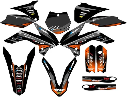Vista 10 de Kit de base de gráficos Senge SX 105 Surge Black Senge 2013-2014 compatible con KTM